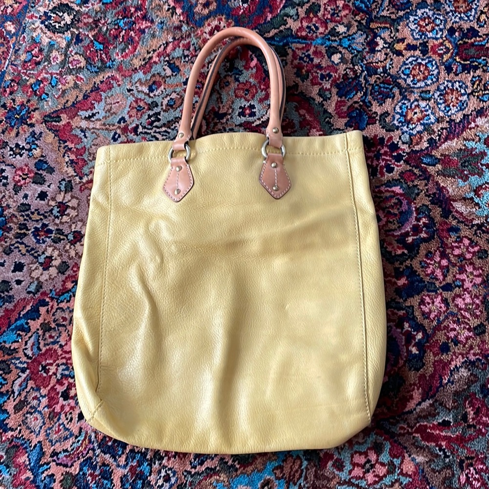 JCrew  bag in classic yellow. All leather. Excellent condition!